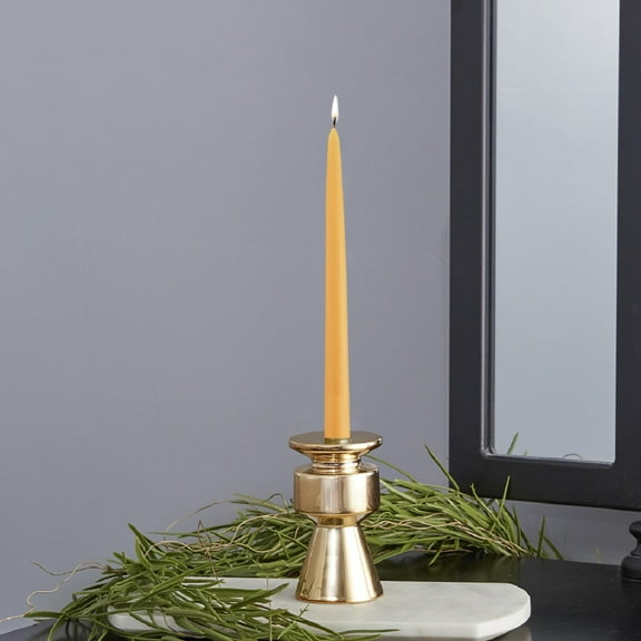 ROOT Candles Hand-Dipped 9-Inch Taper Dinner Candles, 12-Count, Butterscotch