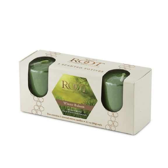 ROOT Candles Scented 20 Hr. Votive Gift Pack, Winter Balsam, box of 3 ea