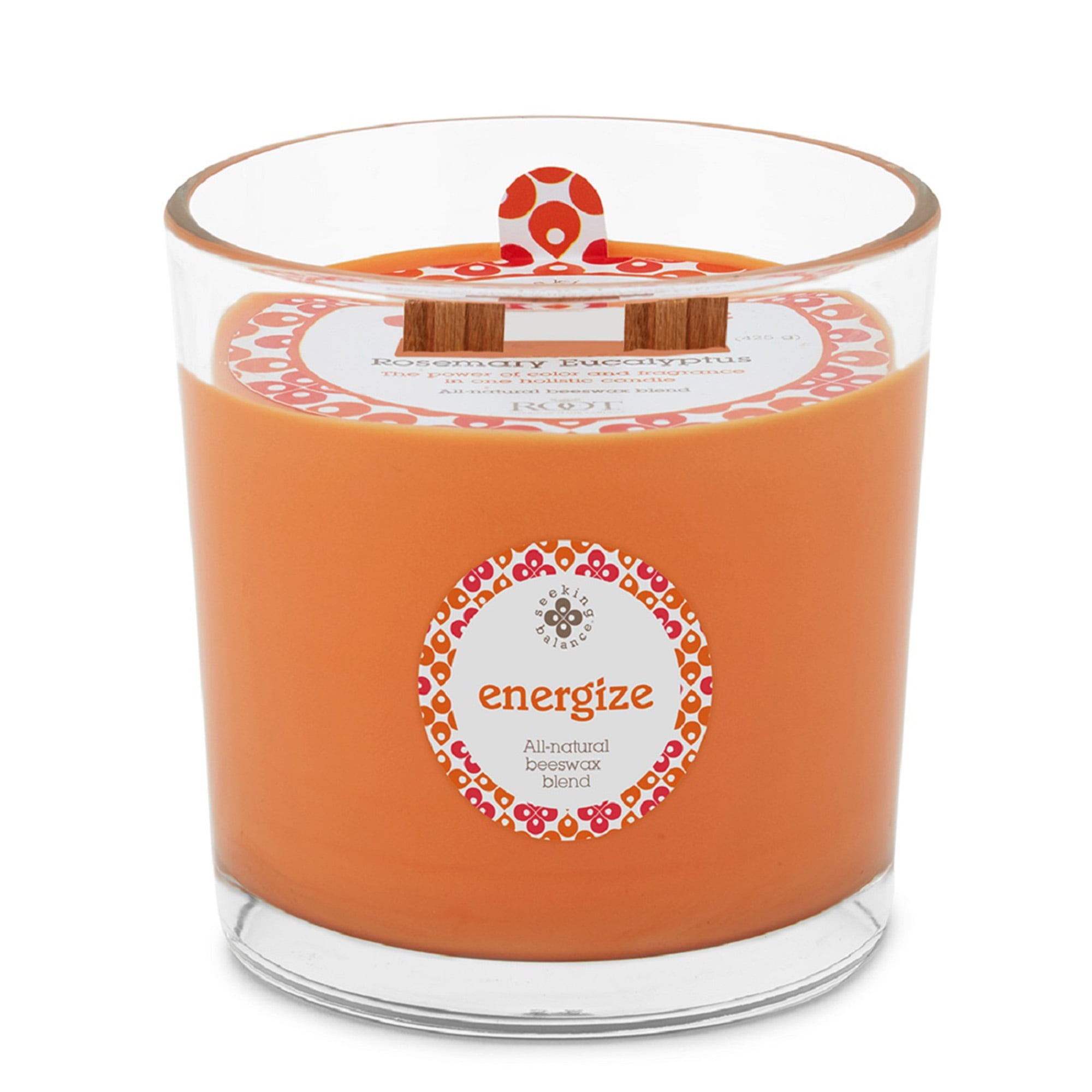 Energize Orange Beeswax Aromatherapy Jar Candle, 12oz