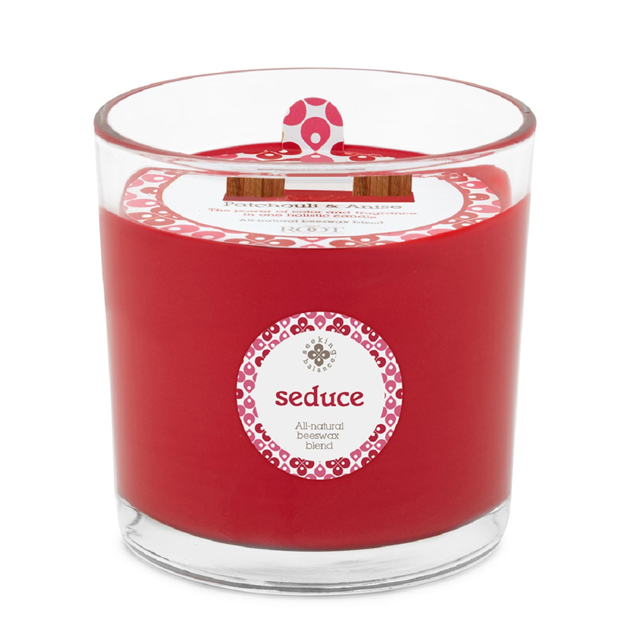 Seduce Red Beeswax Scented Jar Candle with Dual Wicks