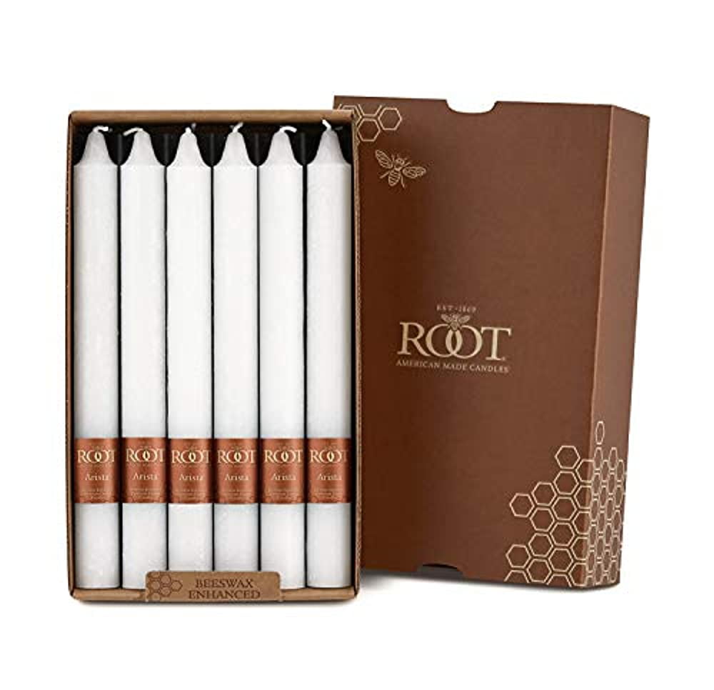 White 9-Inch Beeswax Enhanced Taper Candles