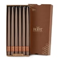 thumbnail image 1 of ROOT Candles Unscented Dipped Taper Candles, 12-inch Tall, Box of 12, Color: Portobello, 1 of 3