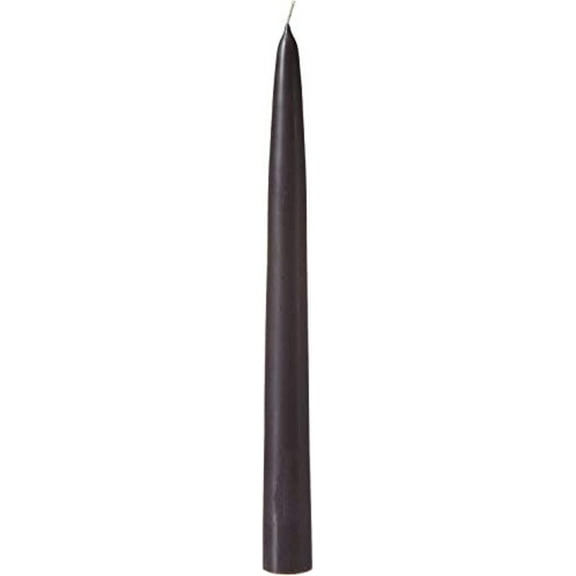 ROOT Candles Unscented Dipped Taper Candles, 9-inch Tall, Box of 12, Color: Black