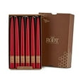 thumbnail image 1 of ROOT Candles Unscented Dipped Taper Candles, 9-inch Tall, Box of 12, Color: Red, 1 of 6