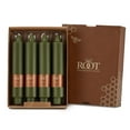 thumbnail image 1 of ROOT Candles Unscented Smooth Collenette Taper Candles, 7-Inch Tall, Box of 4, Color: Dark Olive, 1 of 2