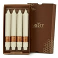 thumbnail image 1 of ROOT Candles Unscented Smooth Collenette Taper Candles, 9-Inch Tall, Box of 4, Color: Ivory, 1 of 2