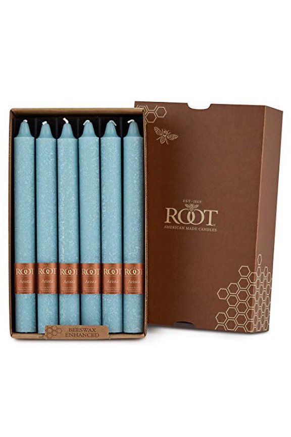 Candles Unscented Timberline Arista Taper Candles, 9-Inch Tall, Box of 12, Color: Sky