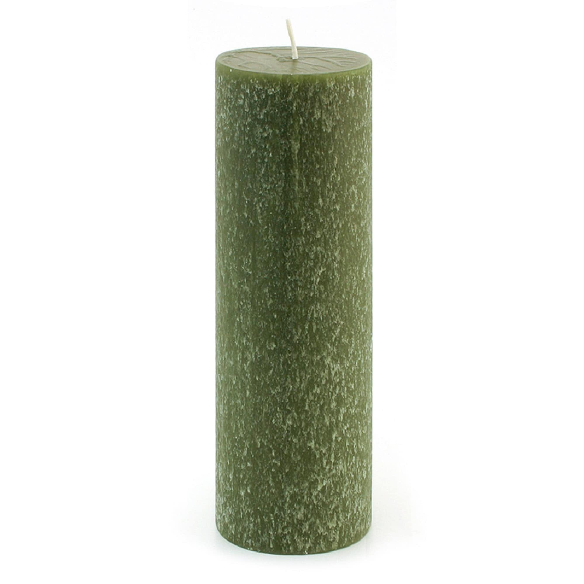 Dark Olive Beeswax Scented Pillar Candle 3x9