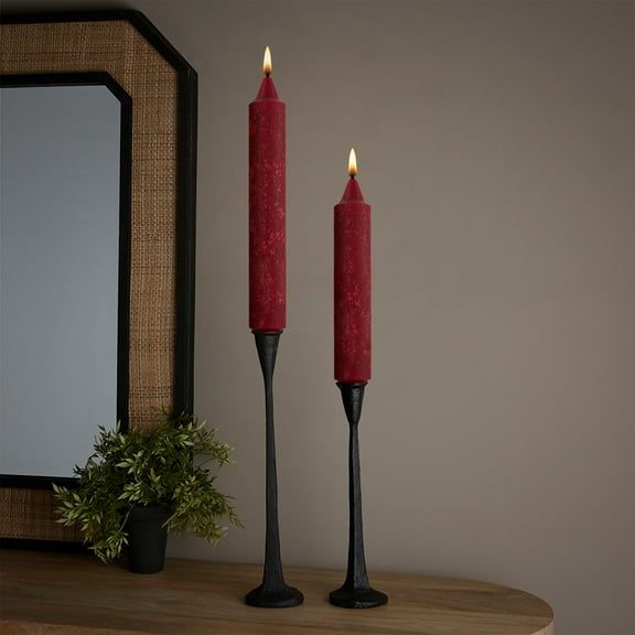 ROOT Unscented 9 In. Timberline Collenette Taper Candles box of 4 9 X 1-1/4 - Garnet