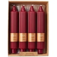 thumbnail image 1 of ROOT Unscented Grecian Collenettes Taper Candles, 7-Inch Tall, Box of 4, Garnet, 1 of 7