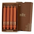 thumbnail image 1 of ROOT Unscented Grecian Collenettes Taper Candles, 9-Inch Tall, Box of 4, Rust, 1 of 2