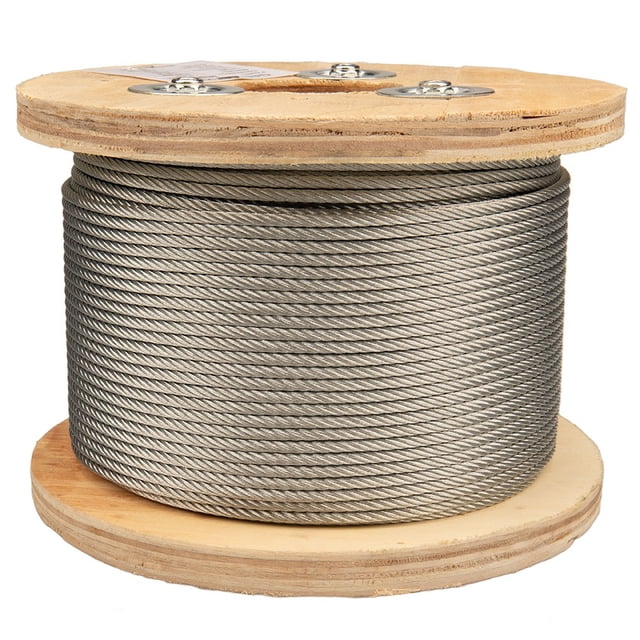 ROPE & CORD Galvanized Steel Cable – 328 ft Wire Rope for Rigging ...