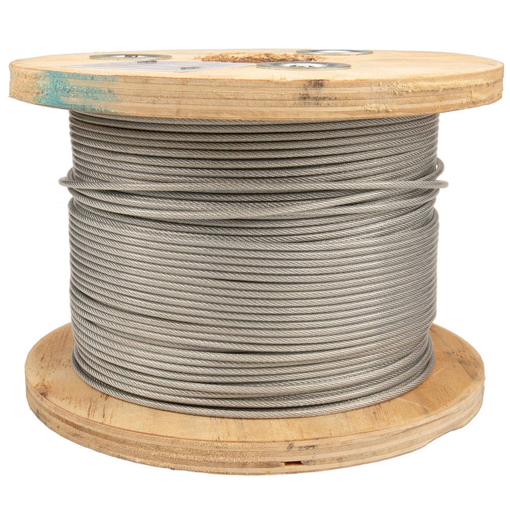 ROPE & CORD Galvanized Steel Cable – 328 ft Wire Rope for Rigging ...
