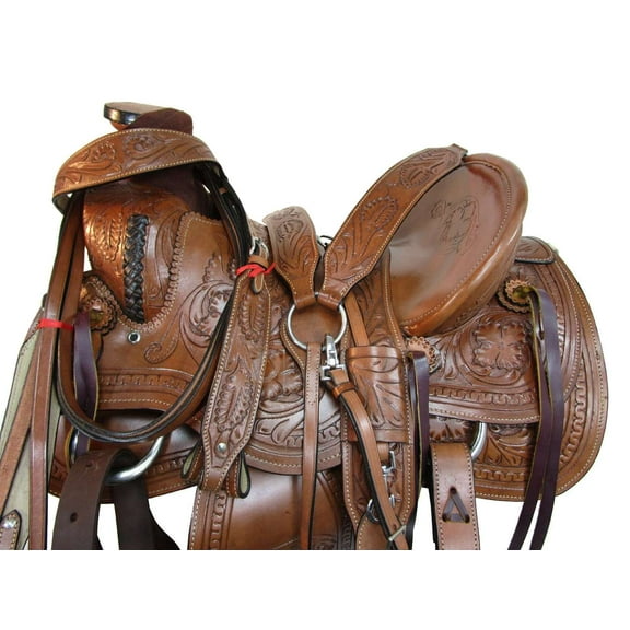 ROPING SADDLE WESTERN WADE A FORK RANCH WORK HORSE PLEASURE TRAIL TACK SET 15 16 17 18 | SOLID WOOD TREE