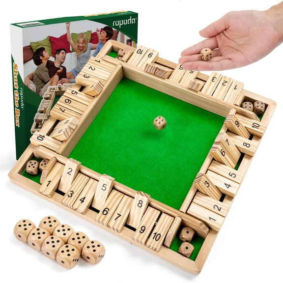ROPODA Wooden Shut The Box Game (2-4 Players)