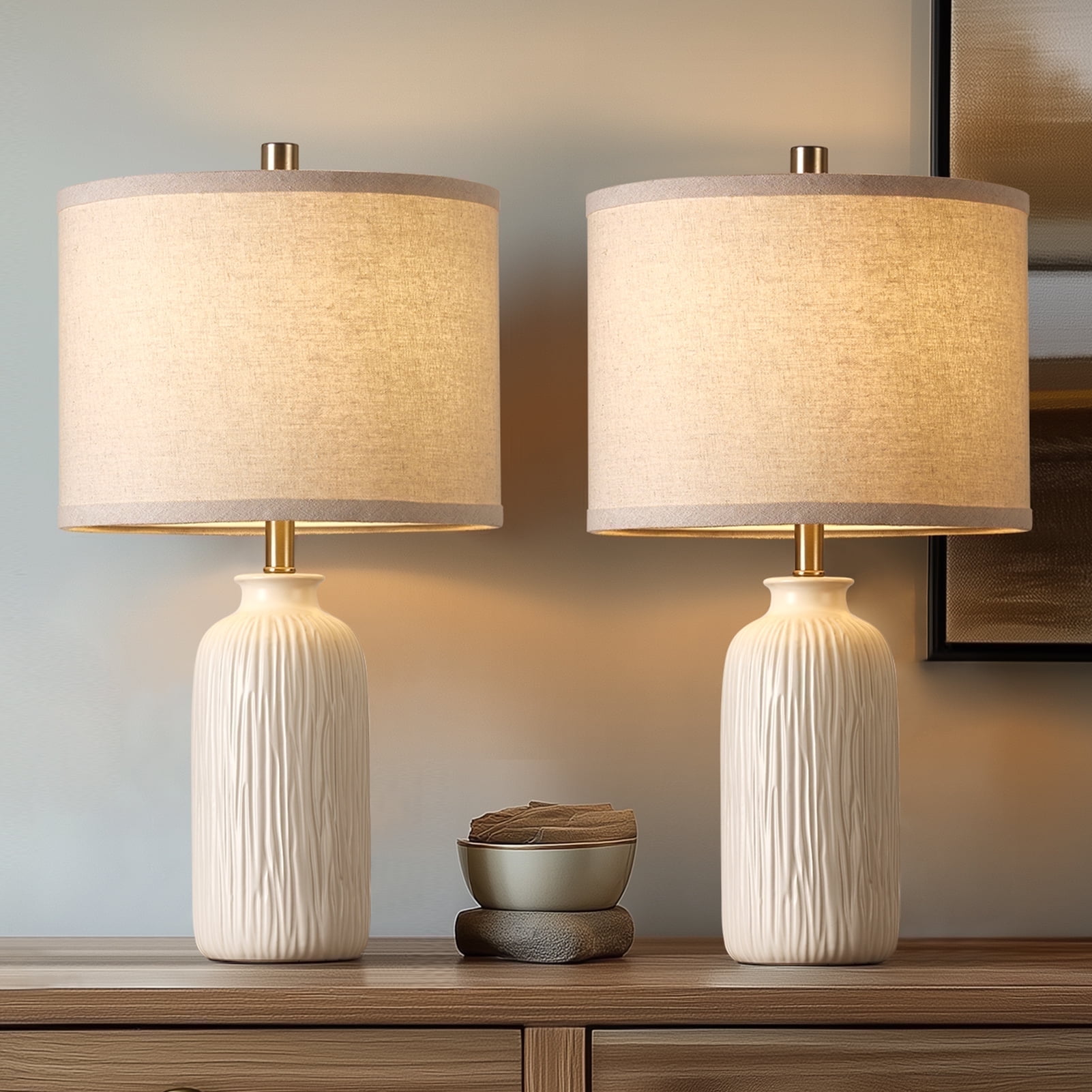 Living Room Mid Century Ceramic Table Lamps Mid-Century Modern