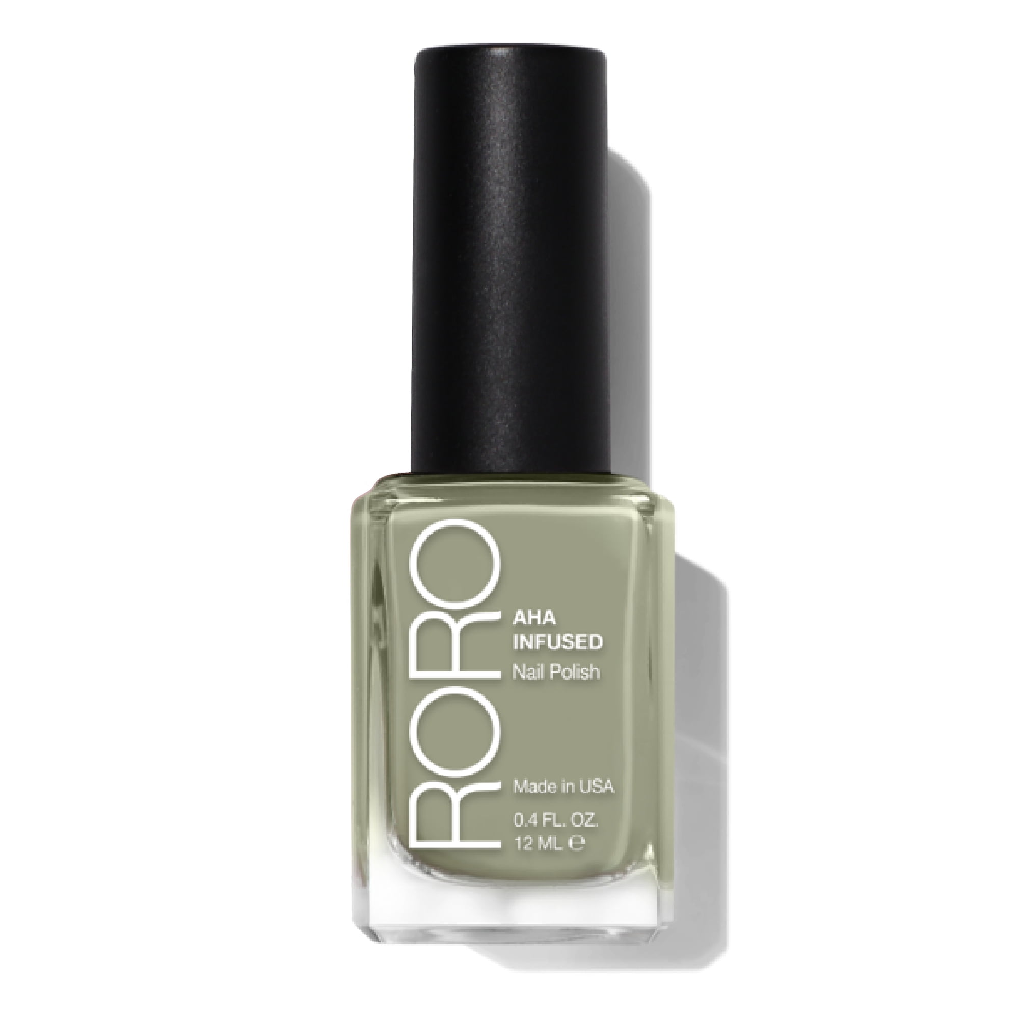 Roro Aha Infused Nail Polish Sage Green Extra Olives Chip