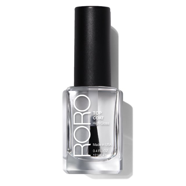 RORO Vegan/CrueltyFree Clear Top Coat Nail Polish Long Lasting, High