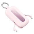 thumbnail image 1 of RORRY CharmGo Portable Charger, 20000mAh 30W Fast Charging Power Bank with Built-in Cables & Keychain, Travel Portable Battery Pack for iPhone 18/17/16/15/14/13, iPad Air/Pro, AirPods,Pink, 1 of 10