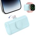 thumbnail image 1 of RORRY 3-in-1 Portable Charger, 5000mAh Small & Compact Power Bank, 15W Fast Charging Compatible with iPhone 14/13/12/11/XR/X, Apple Watch Series 9/Ultra2/8/Ultra/7/6/5/4/3, Blue, 1 of 7
