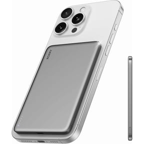 RORRY Magnetic Power Bank, 5000mAh Ultra Slim Wireless Portable Charger, 18W Fast Charging for iPhone Samsung, Gray