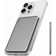 RORRY Magnetic Power Bank, 5000mAh Ultra Slim Wireless Portable Charger, 18W Fast Charging for iPhone Samsung, Gray