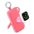 thumbnail image 1 of RORRY Flow 10000mAh Portable Charger with Built-in USB-C Cable & Foldable Wall Plug, 40W Fast Charging Power Bank Compatible for iPhone 17/16/15, Apple Watch, iPad, MacBook, Android, Berry pink, 1 of 9