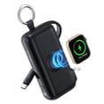 thumbnail image 1 of RORRY Flow 10000mAh Portable Charger with Built-in USB-C Cable & Foldable Wall Plug, 40W Fast Charging Power Bank Compatible for iPhone 17/16/15, Apple Watch, iPad, MacBook, Android, Black, 1 of 9