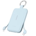 thumbnail image 1 of RORRY CharmGo Portable Charger, 10000mAh PD 30W Power Bank with Built-in Cables, Fast Charging Battery Pack, Travel Essential Phone Power Bank for iPhone, Android, iPad, Galaxy and More,Blue, 1 of 10