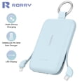 thumbnail image 1 of RORRY Portable Charger, 10000mAh PD 30W Power Bank with Built-in Cables, Fast Charging Battery Pack, Travel Essential Phone Power Bank for iPhone, Android, iPad, Galaxy and More,Blue, 1 of 9