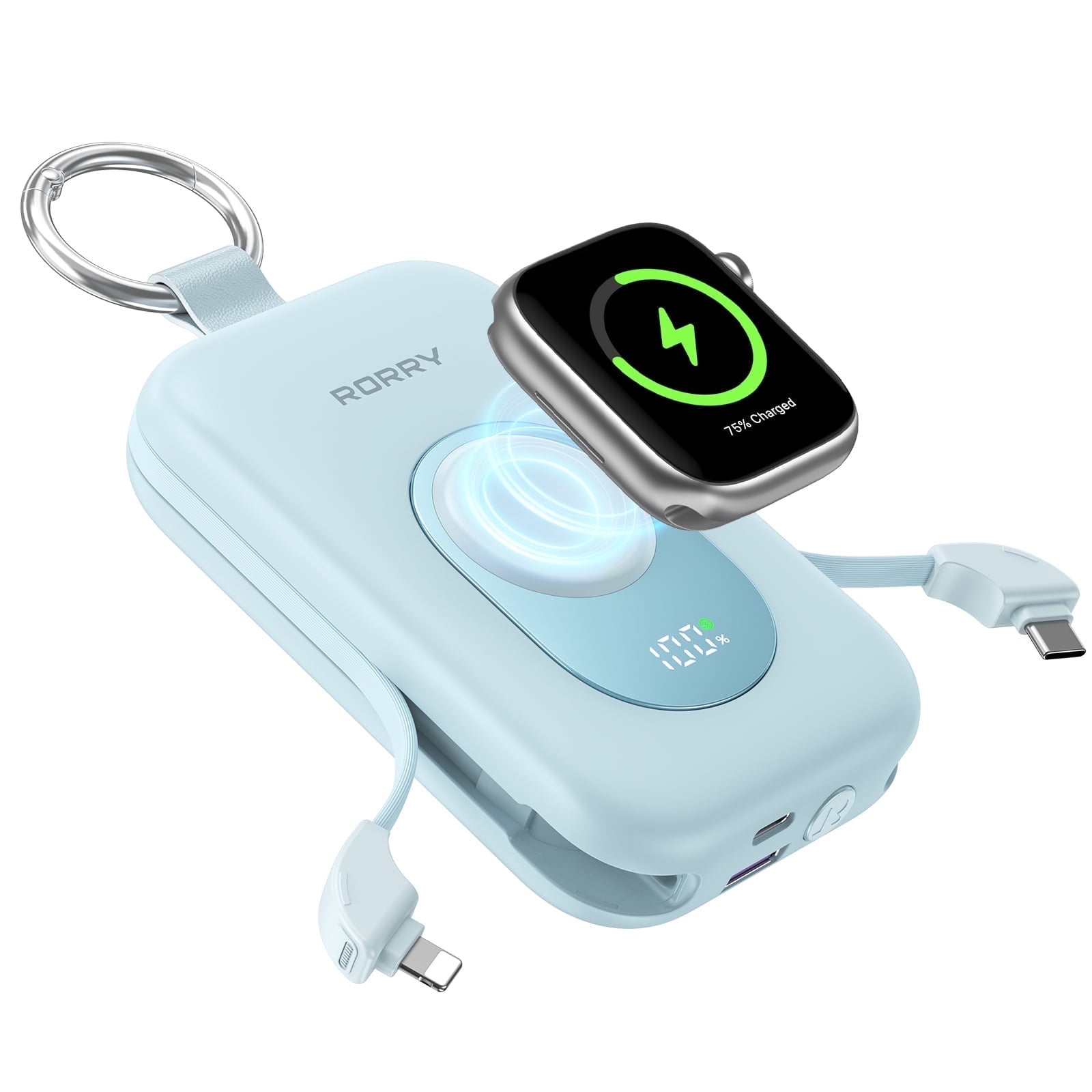 【24時間以内発送】RORRY magsafe対応 Power Bank Rorry 3-in-1 5,000mAh Portable Power Bank for Apple Watch $ iPhone