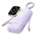 thumbnail image 1 of RORRY Portable Charger, 45W Fast Charging with Cable, 10000mAh Compact Power Bank, Travel Essential Phone Battery Pack Compatible for iPhone 17 16 15 Pro, Apple Watch, iPad, Galaxy, Purple, 1 of 11