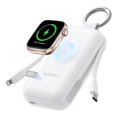thumbnail image 1 of RORRY Portable Charger, 45W Fast Charging with Cable, 10000mAh Compact Power Bank, Travel Essential Phone Battery Pack Compatible for iPhone 17 16 15 Pro, Apple Watch, iPad, Galaxy, White, 1 of 11