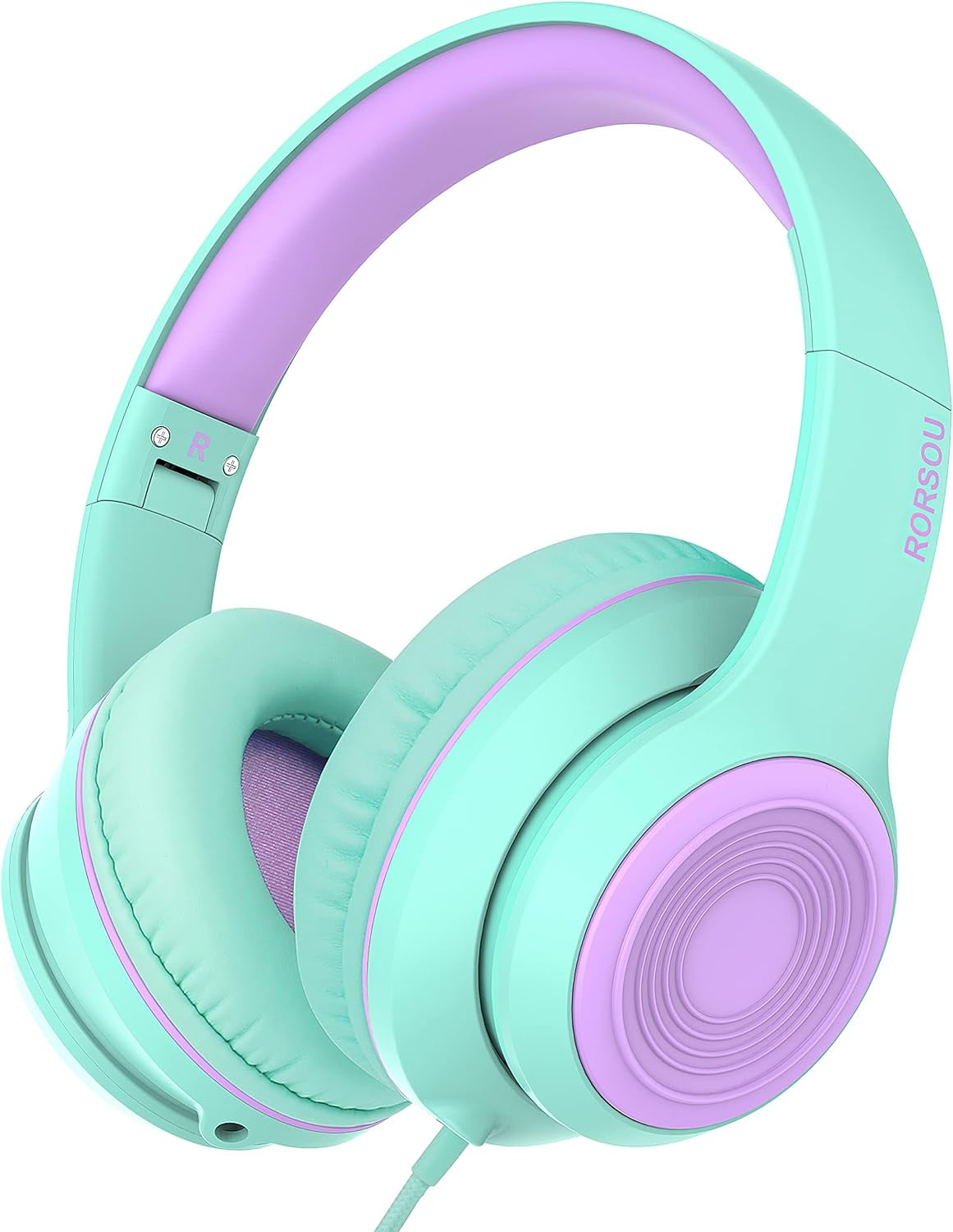 RORSOU K9 Kids Headphones with rophone Folding Stereo B with 1.5M
