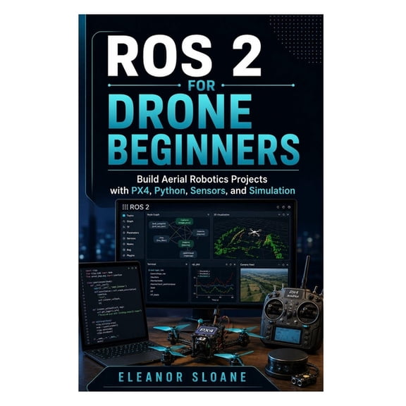 ROS 2 for Drone Beginners: Build Aerial Robotics Projects with PX4, Python, Sensors, and Simulation, (Paperback)