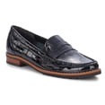 thumbnail image 1 of Ros Hommerson Winnie Ii Women's Penny-loafer Slip-on Shoe In Black Croc Pat, 1 of 6