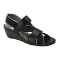 thumbnail image 1 of Ros Hommerson Wynona Women's Stretch Fabric Straps Sandal In Black Combo, 1 of 6
