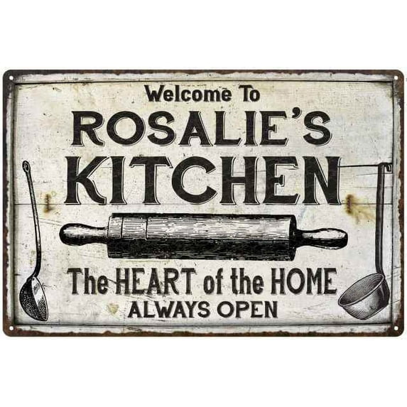 ROSALIE'S Kitchen Farmhouse Sign 8 x 12 Matte Finish Metal 108120033398