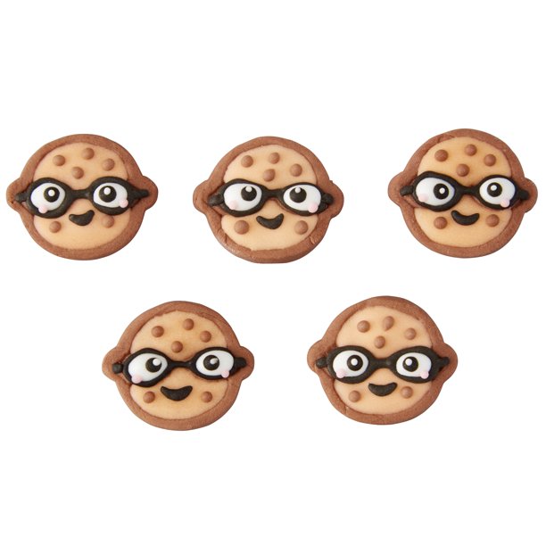 ROSANNA PANSINO by Wilton Nerdy Nummies Icing Decorations Cupcake Toppers, 12Count Cake