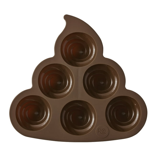 ROSANNA PANSINO by Wilton Silicone Poop Emoji Cake Pan - 6-Cavity Silicone Candy Mold