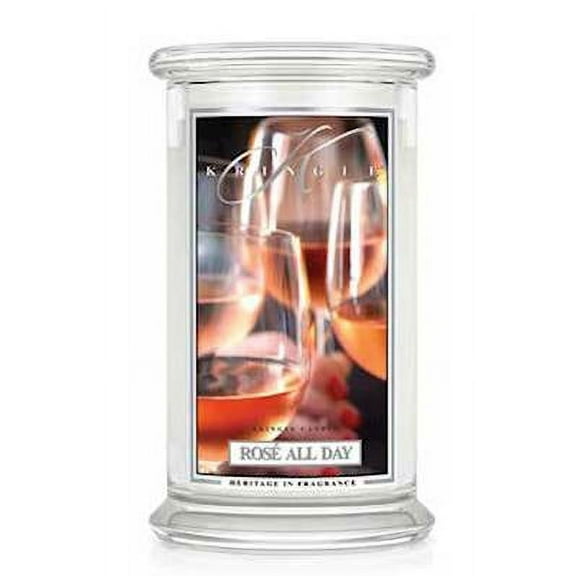 ROSE ALL DAY Large 2-Wick 22 oz 100 Hour Jar by Kringle Candles