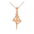 thumbnail image 1 of ROSE GOLD BALLET DANCER PENDANT NECKLACE :  14K  Pendant with 16" chain, 1 of 1