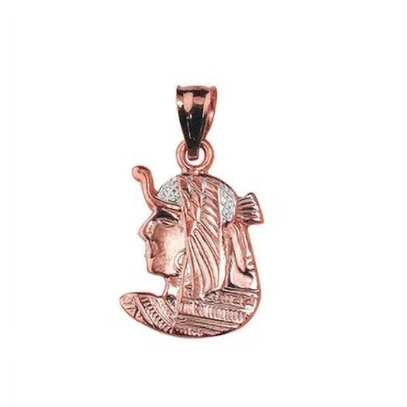 ROSE GOLD DIAMOND-CUT QUEEN CLEOPATRA PENDANT