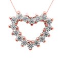 thumbnail image 1 of ROSE GOLD DIAMOND OPEN HEART NECKLACE :  10K  18", 1 of 1
