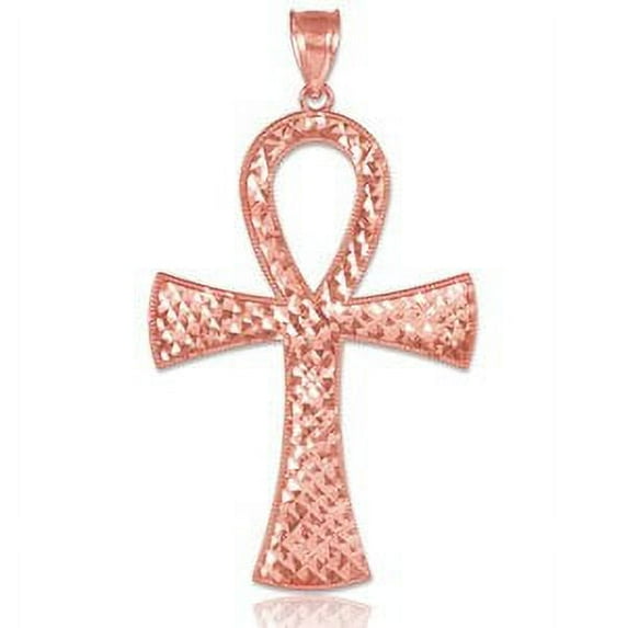 ROSE GOLD EGYPTIAN ANKH CROSS PENDANT : 10K