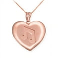 thumbnail image 1 of ROSE GOLD HEART MUSIC NOTE PENDANT NECKLACE, 1 of 1