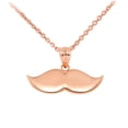 thumbnail image 1 of ROSE GOLD MUSTACHE CHARM PENDANT NECKLACE :  14K  Pendant with 18" chain, 1 of 1