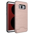 thumbnail image 1 of ROSE GOLD PINK CREDIT CARD WALLET SLOT KICKSTAND HARD CASE COVER STAND FOR SAMSUNG GALAXY S8 PLUS, SM-G955, S8+, 1 of 10