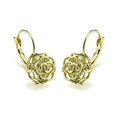 thumbnail image 1 of ROSE IS A ROSE 18kt Rose Crystal Earrings In White Yellow And Rose Gold Plating, 1 of 2
