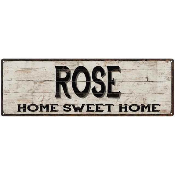 ROSE Rustic Home Sweet Home Sign Gift 6x18 Metal Decor 206180084168